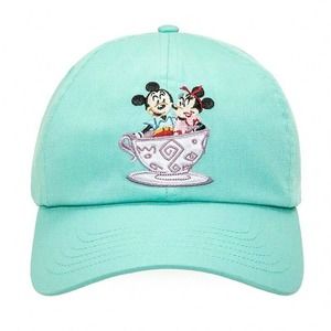 Disney Parks Hat Mad Tea Party Embroidered Baseball Cap Mickey Minnie Teacup